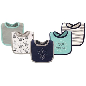 image:imageHudson Baby Unisex Baby Cotton Bibs Princess One SizeRocket