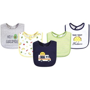 image:imageHudson Baby Unisex Baby Cotton Bibs Princess One SizeTaco Truck